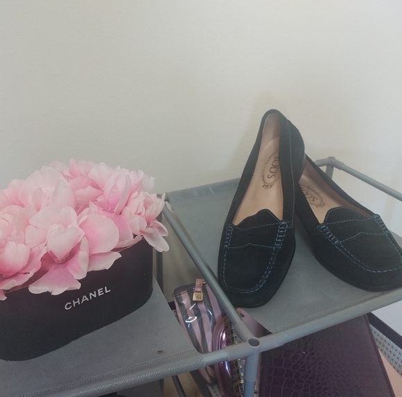 Tod's Black Suede Gommino Driving Loafers size 37 - Picture 14 of 14